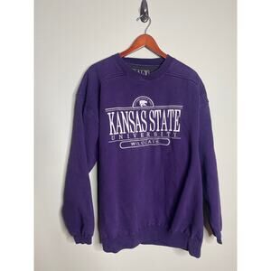 Galt Sand Vintage Kansas State Embroidered Sweater Large